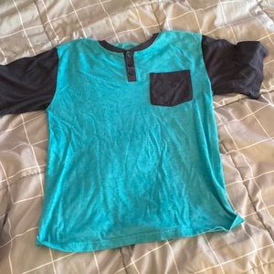 Faded glory, light and dark blue polo